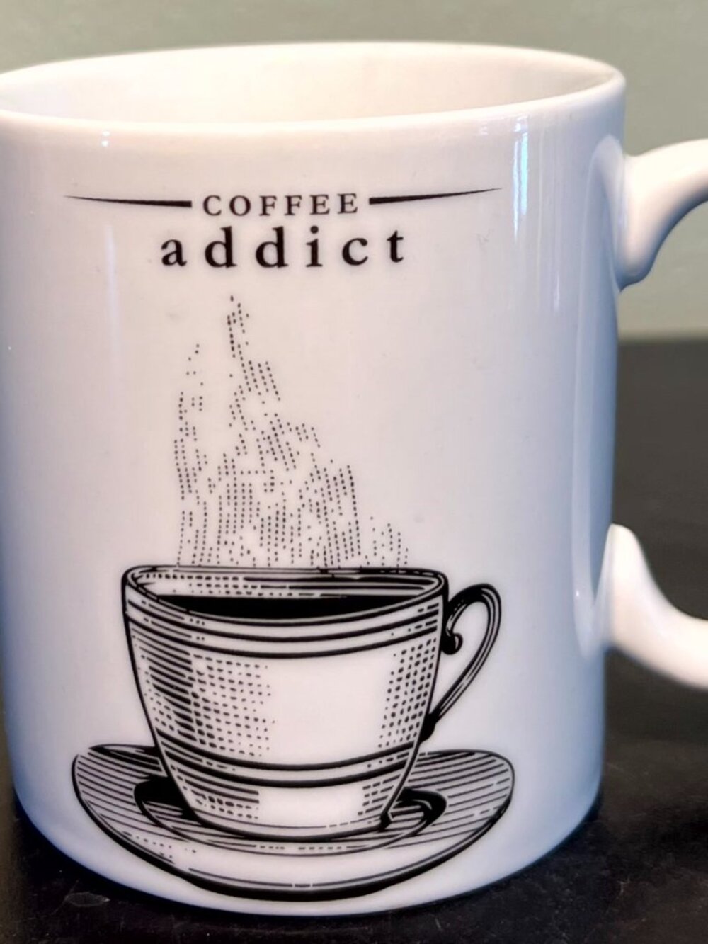 Gift Republic VICTORIANA Coffee Addict Porcelain Mug 2013 Vintage Retro Cup